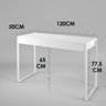 Mesa Escrivaninha Golia Branca com 2 Gavetas 120x50 - 4