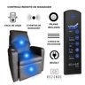 Poltrona Papai com Porta Copo Reclinável Massageador Courino:caramelo - 4