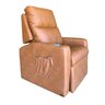 Poltrona Papai com Porta Copo Reclinável Massageador Courino:caramelo - 2