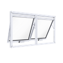 Ver imagem 1 de Janela Maxim-Ar de Alumínio Duplo Horizontal Lucasa