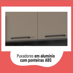 Armário de Cozinha Aéreo com iluminação 200cm Caiena Thela - 6 Armário de Cozinha Aéreo com iluminação 200cm Caiena Thela - 6