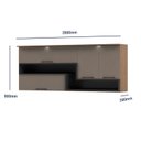 Ver imagem 4 de Armário de Cozinha Aéreo com iluminação 200cm Caiena Thela