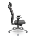 Ver imagem 2 de Cadeira Brizza Soft Presidente Base Aluminio Autocompensador Revestimento em Vinil Preto T19