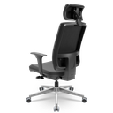 Ver imagem 3 de Cadeira Brizza Soft Presidente Base Aluminio Autocompensador Revestimento em Vinil Preto T19