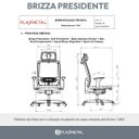 Ver imagem 4 de Cadeira Brizza Soft Presidente Base Aluminio Autocompensador Revestimento em Vinil Preto T19
