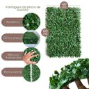 Ver imagem 2 de 7 Quadros Buxinho Artificial para Montar Seu Jardim Vertical Parede Verde para Casa