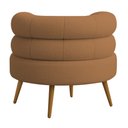 Ver imagem 5 de Poltrona Minimalista Mabel Pés Palito Castanho Bouclé Terracota - Nexta Casa