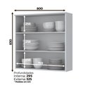 Ver imagem 3 de Armário de Cozinha 02 Portas 80 cm Nova York