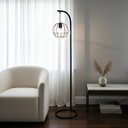 Ver imagem 4 de Luminária de Chão Industrial London Gold Arco Aramada Luxo:preto/preto