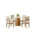 Ver imagem 1 de Mesa Jantar Dora 90 4 Cadeiras Milla Linho - Henn