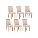 Ver imagem 1 de Kit 6 Cadeiras de Cozinha Vita 6 Uni Nature/suede Light Linho - Henn