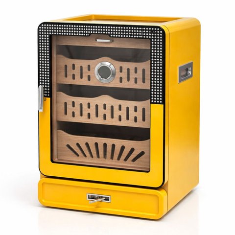 Gabinete Umidificador Charutos Cigarol Signature Porta Vidro + Gavetas