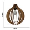Lustre Pêndulo de Teto Luminária Pendente Madeira Cru - 4