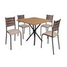 Conjunto com 1 Mesa 4 Cadeiras Ouro   - 2