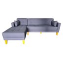 Ver imagem 1 de Sofá Chaise Gianni | Pés Trapézio & Acquablock Impermeável | Medida 230cm | Marinho