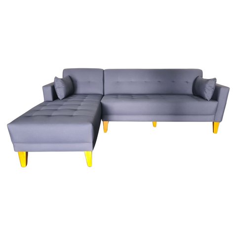 Sofá Chaise Gianni | Pés Trapézio & Acquablock Impermeável | Medida 230cm | Marinho
