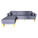 Ver imagem 1 de Sofá Chaise Gianni | Pés Trapézio & Acquablock Impermeável | Medida 230cm | Marinho