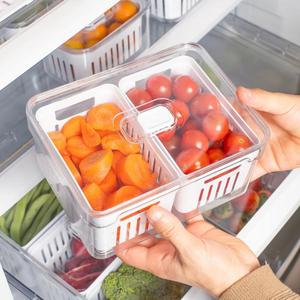 Organizador de Geladeira com 2 Cestos 2,2l Clear Fresh