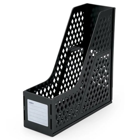 Suporte Organizador de Mesa Porta Revistas Livros Pasta Objetos Individual Preto