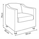 Ver imagem 5 de Poltrona Cadeira Sala Recepção Clinicas Auditórios Compacta Astra