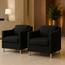 Ver imagem 1 de Poltrona Cadeira Sala Recepção Clinicas Auditórios Compacta Astra