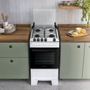 Ver imagem 6 de Fogão 4 Bocas Atlas Mônaco Top Automático Mesa Inox Branco Bivolt