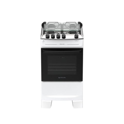Fogão 4 Bocas Atlas Mônaco Top Automático Mesa Inox Branco Bivolt
