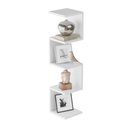 Ver imagem 1 de Prateleira de Canto Lyra 4 Nichos Decorativos Branco para Sala Quarto Livros