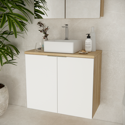 Gabinete Nature 75cm Estilare Gab4011 Carvalho/branco - 2