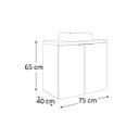 Ver imagem 6 de Gabinete Nature 75cm Estilare Gab4011 Carvalho/branco