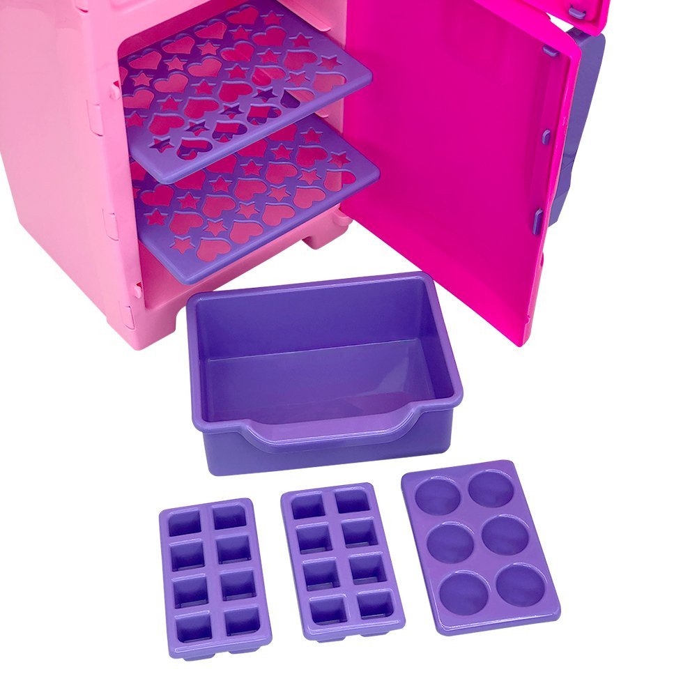 Mini Freezer de Brinquedo com Formas de Gelo, Gaveteiros e Prateleiras - 7