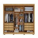 Ver imagem 5 de Guarda-roupa Casal Granada 6 Portas 6 Gavetas Salleto Cinamomo