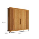 Ver imagem 4 de Guarda-roupa Casal Granada 6 Portas 6 Gavetas Salleto Cinamomo