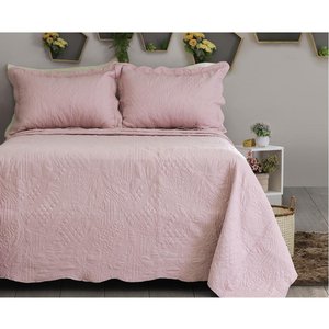 Kit Colcha Cobre Leito New Every Day King Amsterda Rose Cristal Sonhare Sultan