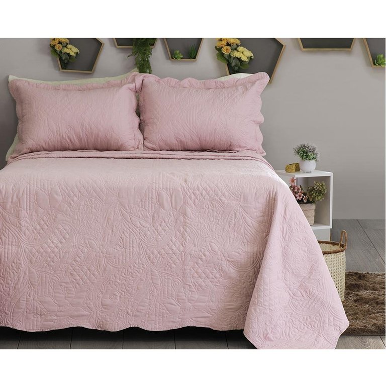 Kit Colcha Cobre Leito New Every Day King Amsterda Rose Cristal Sonhare Sultan