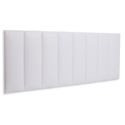 Cabeceira Queen Modulada Reta Cama Box Corino Branco - 1