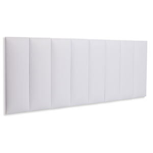 Cabeceira Queen Modulada Reta Cama Box Corino Branco