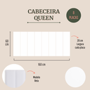 Ver imagem 2 de Cabeceira Queen Modulada Reta Cama Box Corino Branco