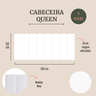 Cabeceira Queen Modulada Reta Cama Box Corino Branco - 2