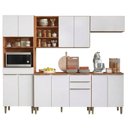 Ver imagem 1 de Armário de Cozinha Completa 12 Portas 3 Gavetas 100% MDF Clara