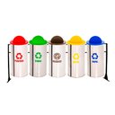 Ver imagem 1 de Conjunto Lixeiras Coleta Seletiva 25l 05 Peças
