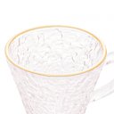 Ver imagem 3 de Xícara de Café Petra Cristal com Pires e Borda Dourada 70ml