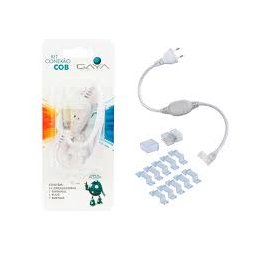 Kit para Fita Cob Ip65 Bivolt 1 Plug 1 Terminal 1 Emenda 10 Abraçadeiras Gaya 1440 Kit Conexão Cob - 5