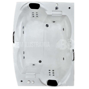 Banheira Dupla Lyon COMPLETA com hidro em acrílico  110V