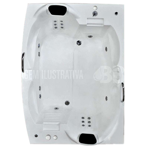 Banheira Dupla Lyon COMPLETA com hidro em acrílico  110V