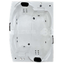 Ver imagem 1 de Banheira Dupla Lyon COMPLETA com hidro em acrílico 110V