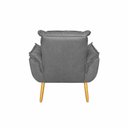 Ver imagem 7 de Kit 2 Poltronas Decorativa Estofada Sala Quarto Escritório Opala Madeira