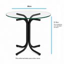 Ver imagem 3 de Conjunto Mesa de Jantar Redonda Vidro com 4 Cadeiras Estofada Preta Encosto Madeira Urban