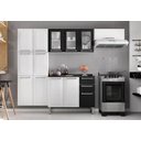 Ver imagem 1 de Cozinha Completa Branca e Preta em Aço 4 Peças Luce com 3 Vidros