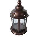 Ver imagem 2 de Luminária de Ferro Porta Vela Rústica Decorativa para Sala de Estar Libertas Rosas Lanterna Rustica